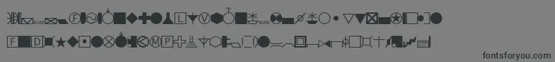 EsriAmfmSewer Font – Black Fonts on Gray Background