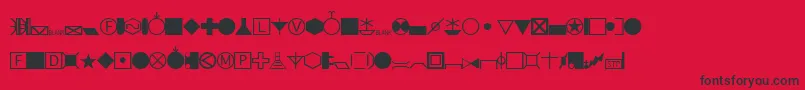 Fonte EsriAmfmSewer – fontes pretas em um fundo vermelho
