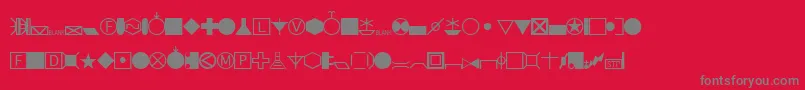 Шрифт EsriAmfmSewer – серые шрифты на красном фоне
