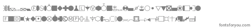EsriAmfmSewer Font – Gray Fonts on White Background