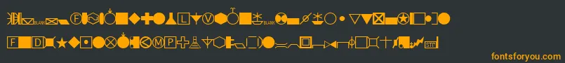 Fonte EsriAmfmSewer – fontes laranjas em um fundo preto
