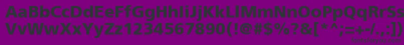 ForeignerBold-fontti – mustat fontit violetilla taustalla