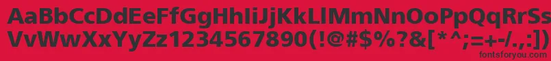 ForeignerBold Font – Black Fonts on Red Background