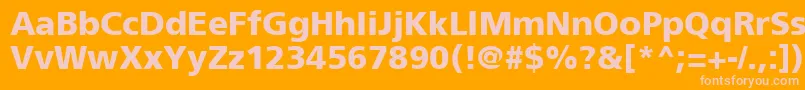 ForeignerBold Font – Pink Fonts on Orange Background