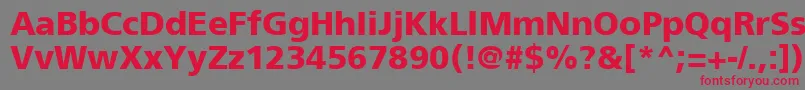 ForeignerBold Font – Red Fonts on Gray Background