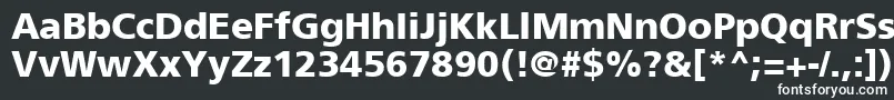 Шрифт ForeignerBold – белые шрифты на чёрном фоне
