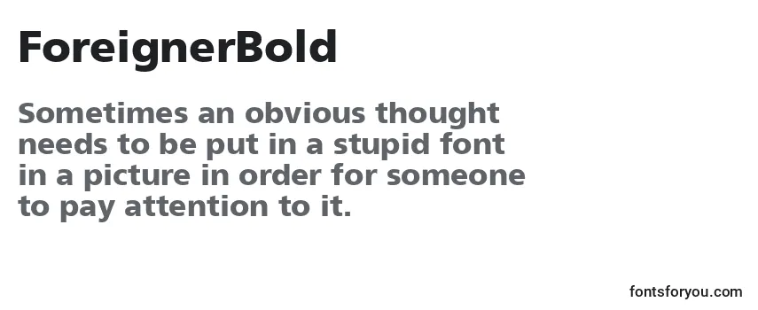 ForeignerBold Font