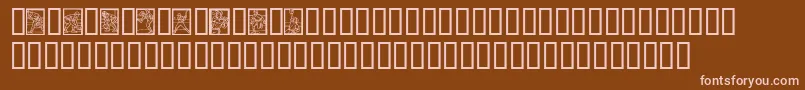 Baseball Font – Pink Fonts on Brown Background