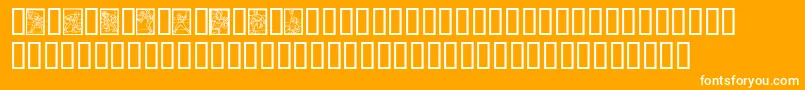Baseball Font – White Fonts on Orange Background