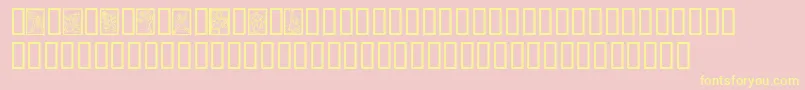 Baseball Font – Yellow Fonts on Pink Background
