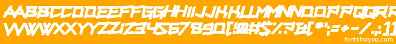 フォントSupercarver – オレンジの背景に白い文字
