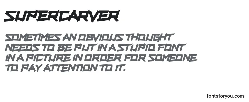 Supercarver フォントのレビュー