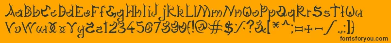 DagonGothic Font – Black Fonts on Orange Background