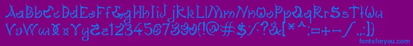 DagonGothic Font – Blue Fonts on Purple Background