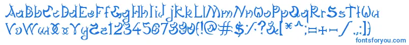 フォントDagonGothic – 白い背景に青い文字