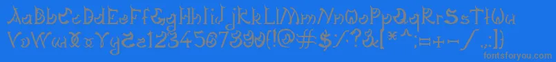 フォントDagonGothic – 青い背景に灰色の文字