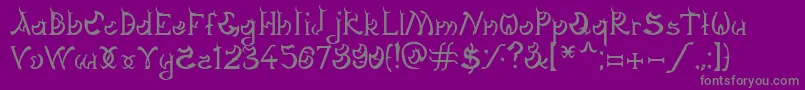 DagonGothic-Schriftart – Graue Schriften auf violettem Hintergrund