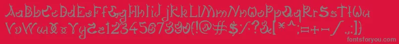 DagonGothic Font – Gray Fonts on Red Background