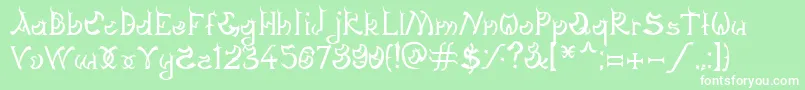 DagonGothic Font – White Fonts on Green Background