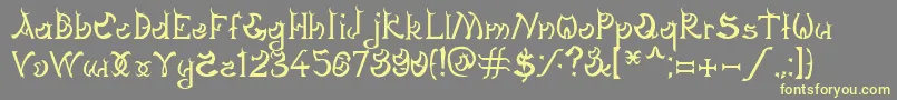 DagonGothic Font – Yellow Fonts on Gray Background