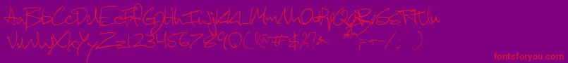 Scotosaurus Font – Red Fonts on Purple Background