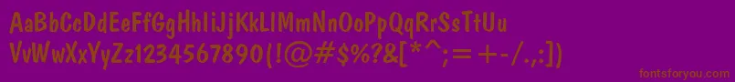 Domkrat Font – Brown Fonts on Purple Background