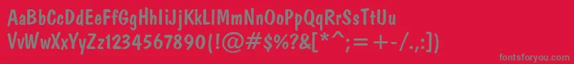 Domkrat Font – Gray Fonts on Red Background