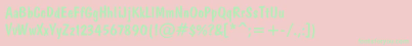 Domkrat Font – Green Fonts on Pink Background