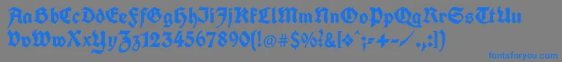 Unifrakturcook Font – Blue Fonts on Gray Background