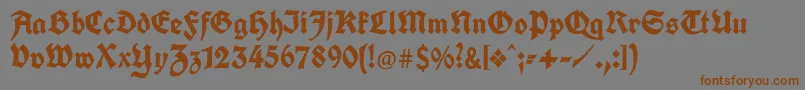 Unifrakturcook Font – Brown Fonts on Gray Background