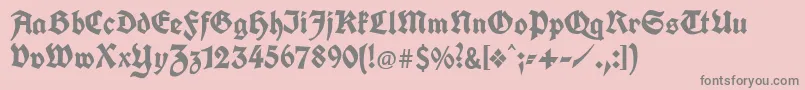Unifrakturcook Font – Gray Fonts on Pink Background