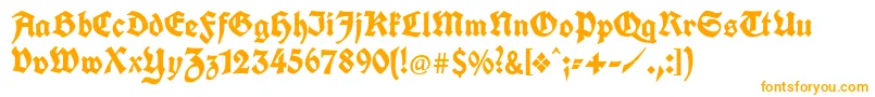 Unifrakturcook Font – Orange Fonts on White Background