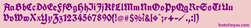 Unifrakturcook Font – Purple Fonts on Pink Background