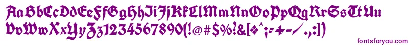 Шрифт Unifrakturcook – фиолетовые шрифты на белом фоне