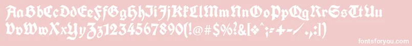 Unifrakturcook Font – White Fonts on Pink Background