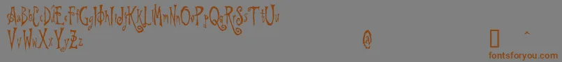 Więcej informacji o czcionce BeynkalesDemo Czcionka BeynkalesDemo – brązowe czcionki na szarym tle