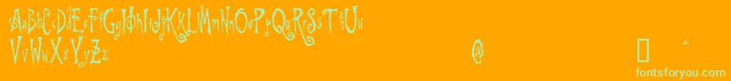 BeynkalesDemo Font – Green Fonts on Orange Background