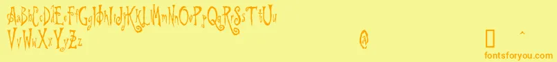 BeynkalesDemo Font – Orange Fonts on Yellow Background
