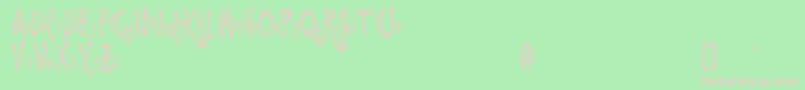 BeynkalesDemo-Schriftart – Rosa Schriften auf grünem Hintergrund