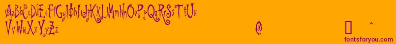 BeynkalesDemo Font – Purple Fonts on Orange Background
