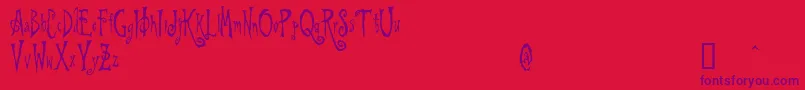Police BeynkalesDemo – polices violettes sur fond rouge
