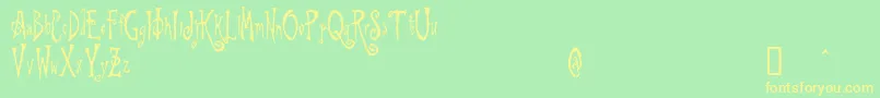 BeynkalesDemo Font – Yellow Fonts on Green Background