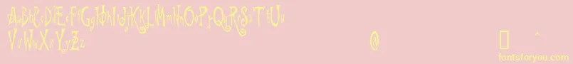 Więcej informacji o czcionce BeynkalesDemo Czcionka BeynkalesDemo – żółte czcionki na różowym tle