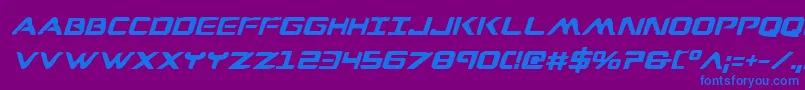 Wareaglebi Font – Blue Fonts on Purple Background