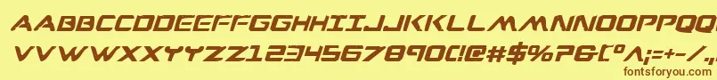 Шрифт Wareaglebi – коричневые шрифты на жёлтом фоне