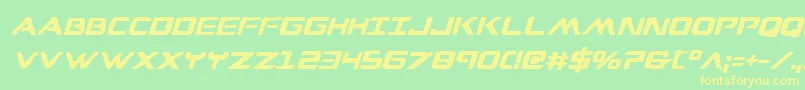 Wareaglebi Font – Yellow Fonts on Green Background