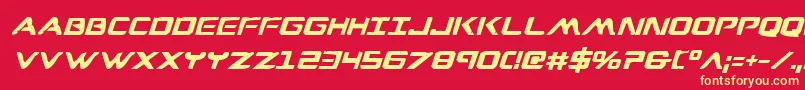 Wareaglebi Font – Yellow Fonts on Red Background