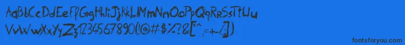 Шрифт PhilipSignature – чёрные шрифты на синем фоне