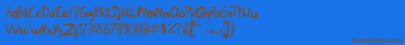 PhilipSignature Font – Brown Fonts on Blue Background