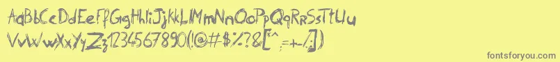 PhilipSignature Font – Gray Fonts on Yellow Background